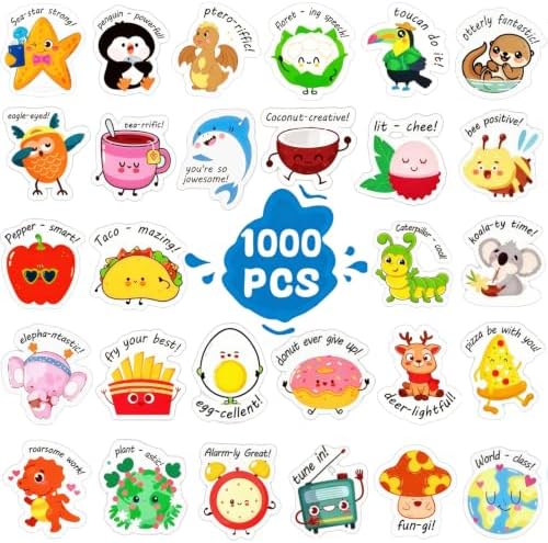 1000 PCS Back to School Stickers, Teacher Classroom Motivational Stickers