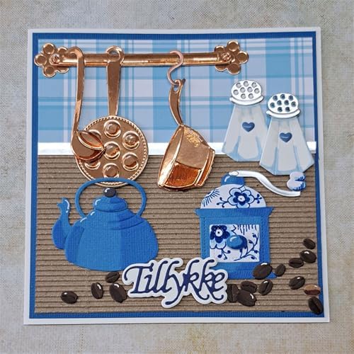 Kitchen Utensils Soup Spoons Metal Cutting Dies for Card Making