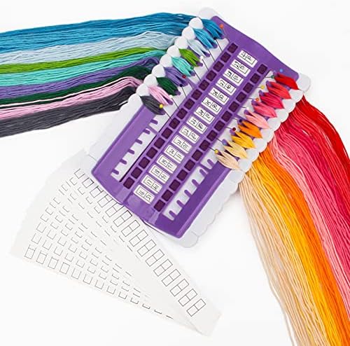 Luxiv 30 Position Embroidery Floss Organizer, Thread Shelf with 15P Card