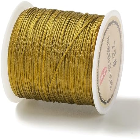 Elecrelive 43 Yards Nylon String 0.8mm Dark Goldenrod Nylon Beading Thread