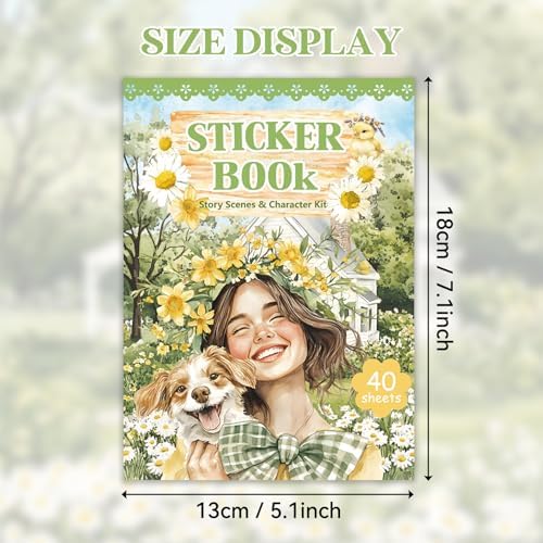 Prstincol 345pcs People Stickers Book,Planner Stickers for Junk Journal Kit,40 Sheet Scrapbook Supplies with Junk Journal Supplies and Washi Tape Sticker for Planners, Bullet Journal, Mixed Media Art
