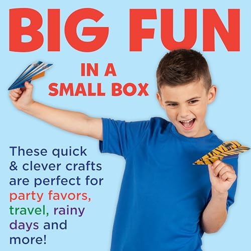 Creativity for Kids Paper Airplane Kit, Make 20 Airplanes