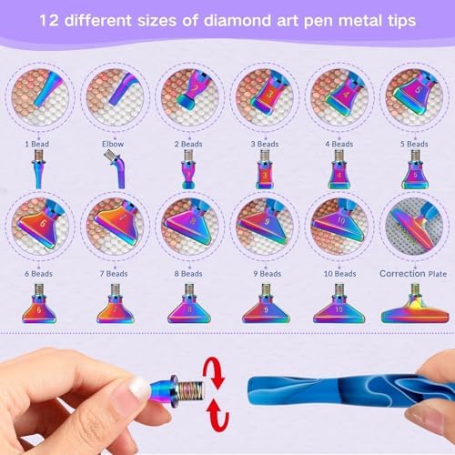 DoreenBow 25Pcs Diamond Art Tools Metal Thread Tip Diamond Art Accessories