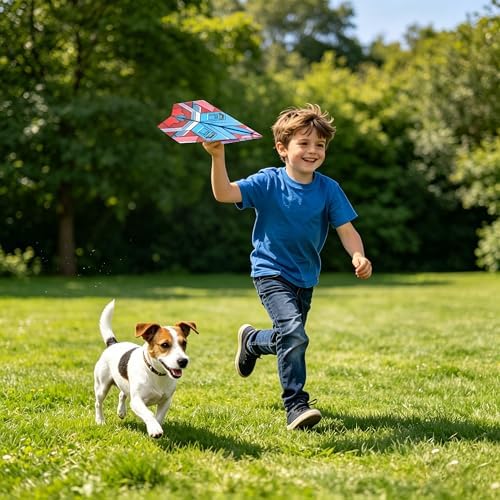 SELVERITH 36 Sheets Paper Airplane Origami Kit for Kids Ages 8-12, 12 Distinct Designs, Double Sided Colored Origami Airplane Book with Video Tutorials, Educational Crafts Gifts for Teens Kids