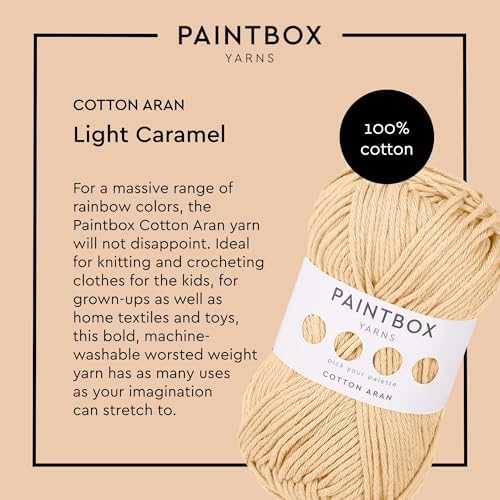 Paintbox Yarns 100% Cotton Aran Yarn 1.76oz / 50g, 93yds / 85m