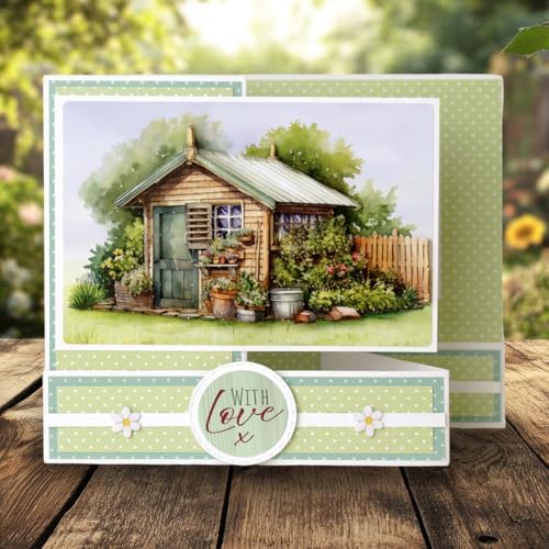 Katy Sue Die Cut Decoupage – Gardener's Choice (Pack of 12) – Garden Themed Designs for Layered Card Making – Premium 150gsm Paper – UK Made Card Making