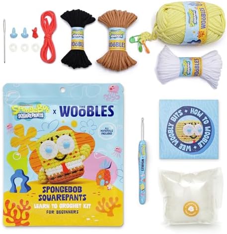 The Woobles Spongebob Crochet Kit for Beginners (Spongebob)
