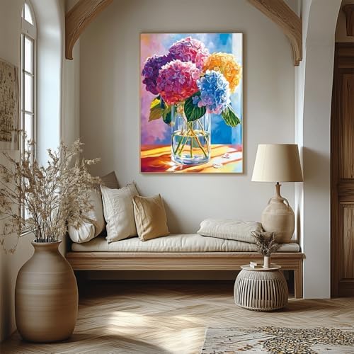 AIBOERL Paint by Numbers Kit for Adults Beginner,Flowers,12X16In