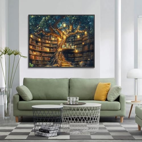 Diamond Art Kits for Adults,Tree of Life Square Diamond Painting 12x16in