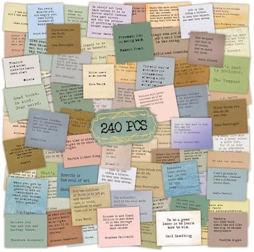 240PCS Vintage Motivational Quote Stickers