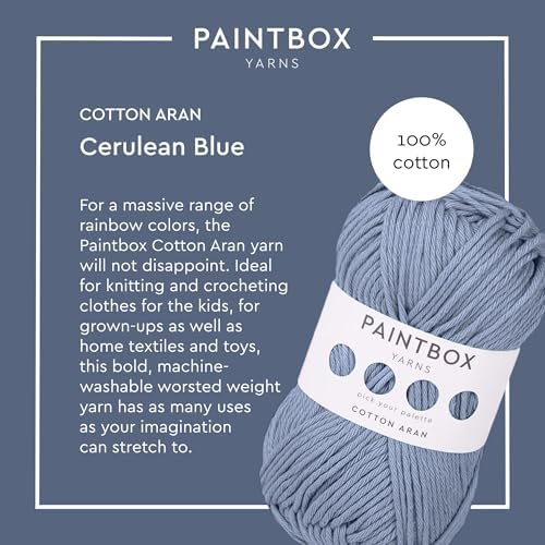 Paintbox Yarns 100% Cotton Aran Yarn 1.76oz / 50g, 93yds / 85m
