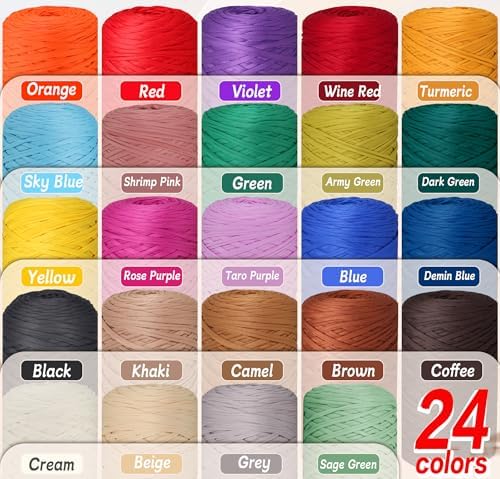 MESTOON 1000g T-Shirt Yarn Soft Elastic Crochet Dark Green