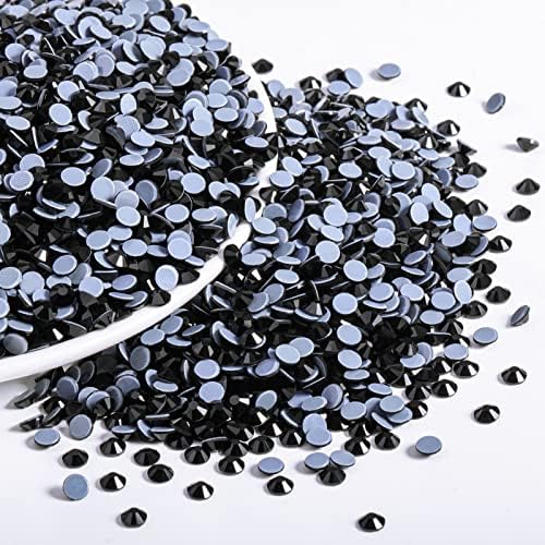 Beadsland Hotfix Rhinestones Bulk, Jet Black, SS8, 14400pcs