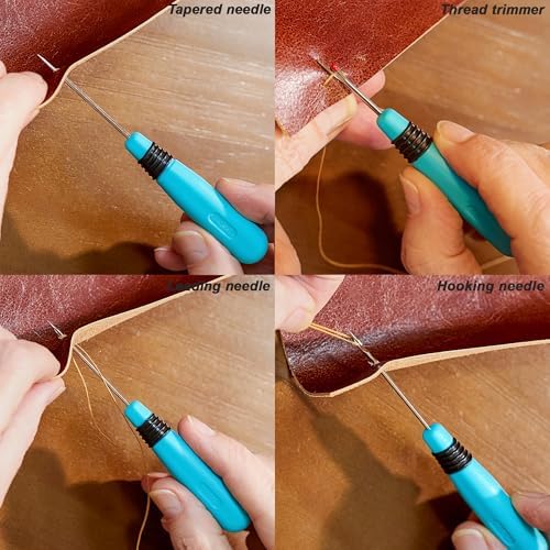 Fabric Scissors Tailor Sewing Shears Threading Needle Tools Kit 10 Inch Heady Duty Scissors Set for Fabric Cutting Professional Extremely Sharp Cloth Scissor Multipurpose Dressmaker (Blue)