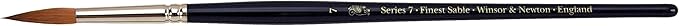 Winsor & Newton Series 7 Kolinsky Sable Brush, Round SH #7 | The World's Finest Watercolor Brush, Kolinsky Sable Hair, Rust-proof, Seamless Nickel Plated Ferrules, Hand-Made in England