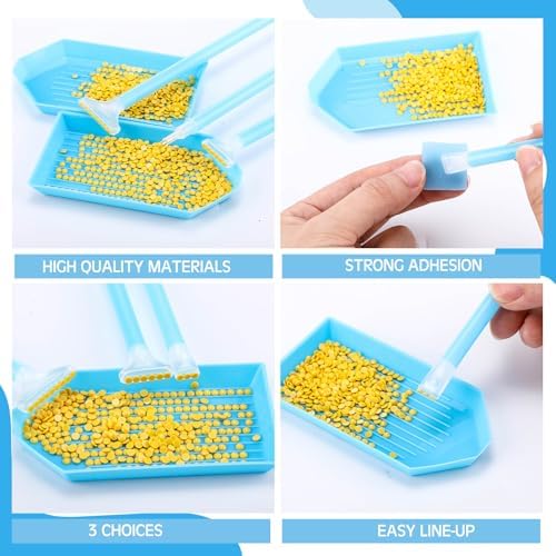 Affrolling 90 Pcs Diamond Art Tools, Drill Pens Trays Glue Clay