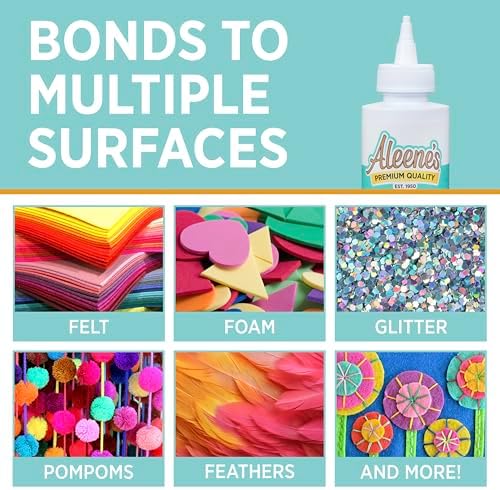 Aleene's Felt and Foam Glue, Strong Bond Tacky Glue, Felt and Fabric, 4 lf oz