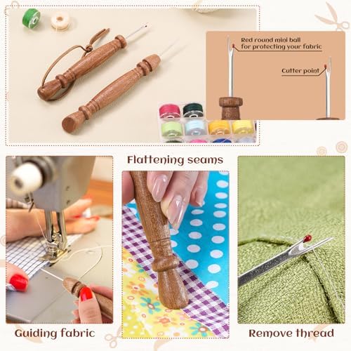 AceOrbit 5 Pcs Wooden Clapper Sewing Quilting Tool Set, Complete Set