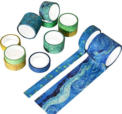 Washi Tape Set of 12 Rolls Van Gogh Starry Night Decorative Tape