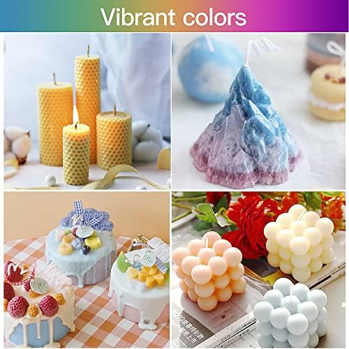 Oil-Based Candle Dye Non-Toxic Non-Irritating for DIY Making Supplies - Vibrant Concentrated Coloring for Soy Wax Dyes, Beeswax, Gel Wax, Candle Making Kit