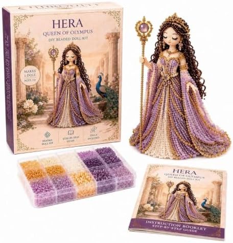  Divine Goddess DIY Beaded Doll Kit, Craft for Adults with Tools (Style C)