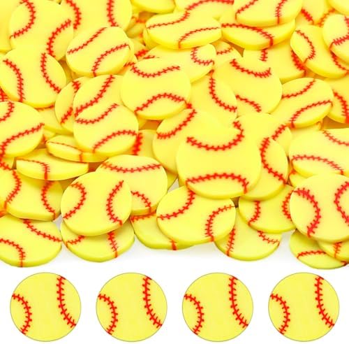 Weysat 30g Polymer Clay Softball Slices 0.2 Inch Softball Sprinkles