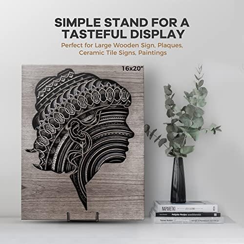 TR-LIFE 4 Pack 8 Inch Large Plate Stands for Display - Holder Stand + Metal Frame for Picture, Book, Decorative Platter, Photo Easel