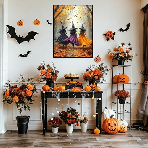 Diamond Art Kits for Adults, 5D Halloween Diamond Painting Kits 12x16 in