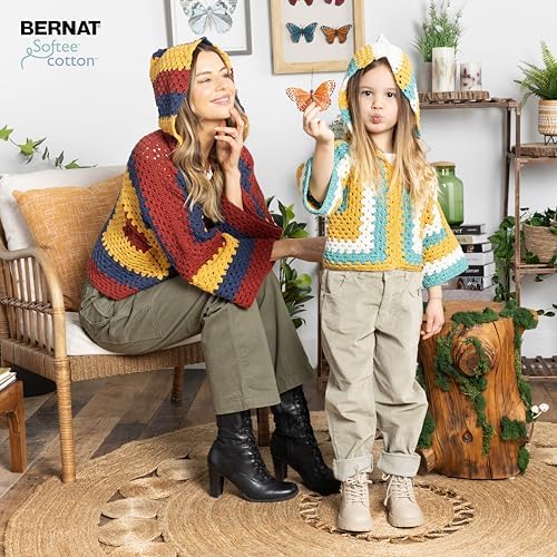 Bernat Softee Cotton Yarn for Crocheting Soft, Refresh, 3-Pack