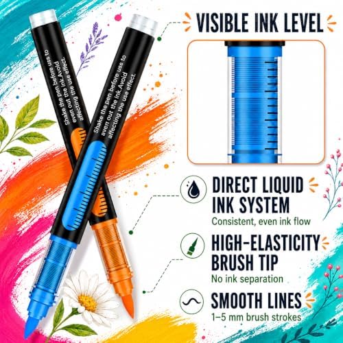 240 Colors Soft Brush Tip Acrylic Markers Set, Paint Pens for Rock, Wood, Fabric, Canvas, Glass, DIY Crafts, Waterproof Paint Markers, Vibrant Acrylic Pens for Artists and Art Projects