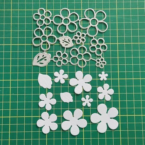 Scrapbooking Die-Cuts for Card Making, Christmas Metal Cutting Dies, Paper Craft Punch Template, Background Embossing Stencils, DIY Album Décor (Flower A)