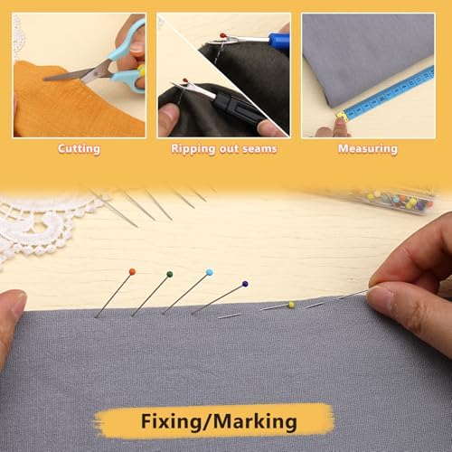 300 Pieces Sewing Pins Cushion, Pin Cushion for Sewing, Straight Pins