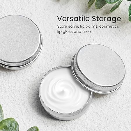 TUZAZO 48Pack Aluminum Tins, 1/2 Oz Metal Container with Lids and Labels