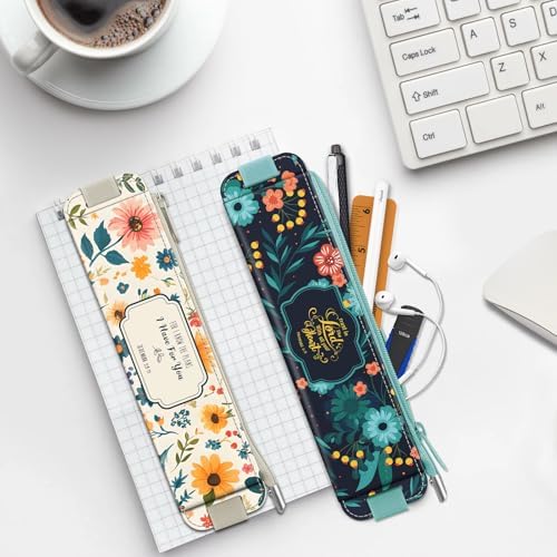 FINPAC 2-Pack Elastic Pen Holder for Notebook Leather Pen Holder