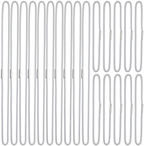 Mini Skater Travel Notebook Thick Elastic Bands Planner Refills Insert Connection Replacement Straps for Travel Journals Accessories, Two Sizes, 20Pcs (A5 & Passport Size) (Grey)