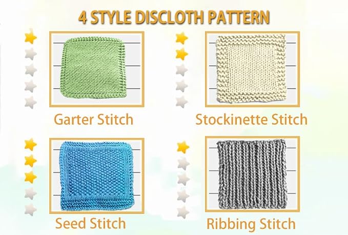 Kaaper Beginner Knitting Kit for Adults, Knit Dishcloth & Coaster Kit
