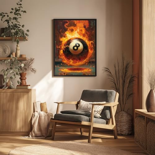 Reivworl Billiards Diamond Art Kits for Adults Beginner 12×16 inch