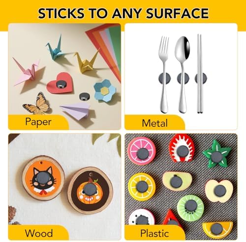 DIYMAG Strong Adhesive Magnets,400pcs 0.7x0.12in Fridge Refrigerator Magnet
