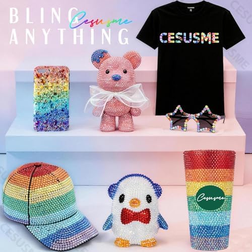 28000 Pcs Color Rhinestones Bedazzling Kit, Transparent AB Resin Gems