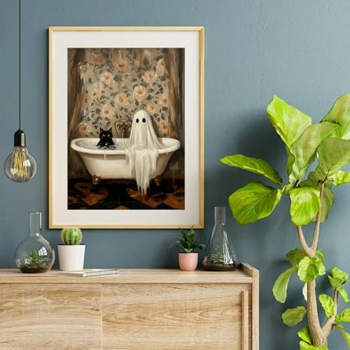 VeGuude Halloween Diamond Art Kits for Adults Home Wall Decor Gift 12x16In