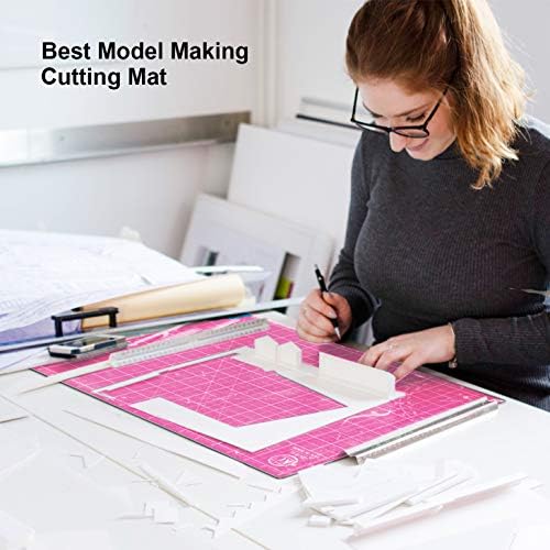 KC GLOBAL A3 (18"x12") Self-Healing Cutting Mat (Pink) - Sturdy, Reversible, Eco-Friendly, Non-Slip. Premium Desk Mat for Crafters, Quilters, and Hobbyist