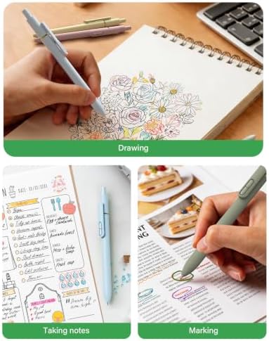 inkipen Colorful Fidget Pens, 8 Pcs 0.5mm Fine Point
