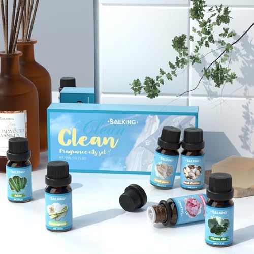 SALKING Clean Fragrance Oils, Premium Essential Oil for Diffuser for Home
