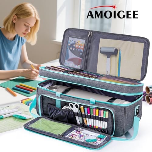 Double Layer Carrying Case for Cricut Maker 4/3, Explore Air 2/3/4 Die Cut