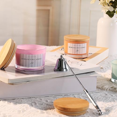 12 Pcs 4 oz Assorted Glass Candle Jars with Lids& Labels for Candle Making