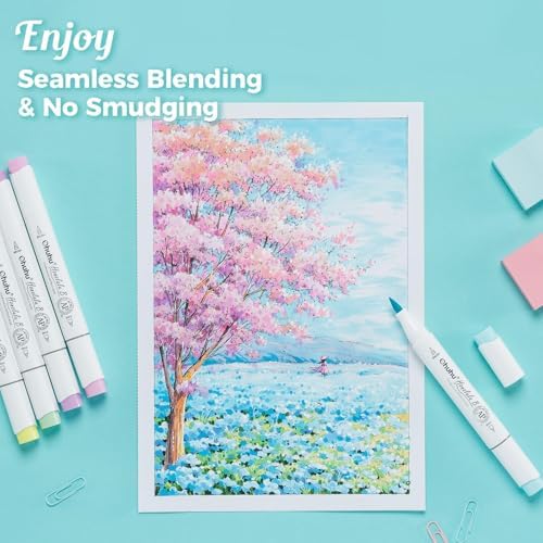 Ohuhu 8.3"x8.3" Double-Sided Bleedproof Marker Pad Art Sketchbook 50 Sheets