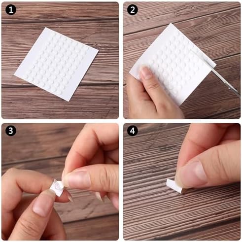 JANYUN 280 Pcs Small Sticky Dots Stickers Round Putty Clear Sticky Tack