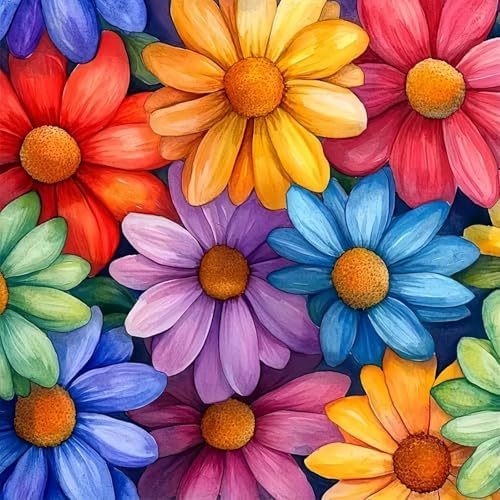 AIBOERL Paint by Numbers Kit for Adults Beginner, Flowers, 12X12In
