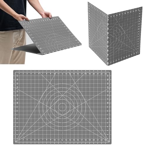 Teenyyou 24" L x 18" W Self Healing Foldable Cutting Mat, Dark Gray