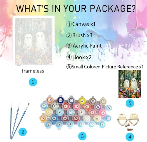 bleihum Halloween Paint by Numbers Kit for Adults 16x20inch